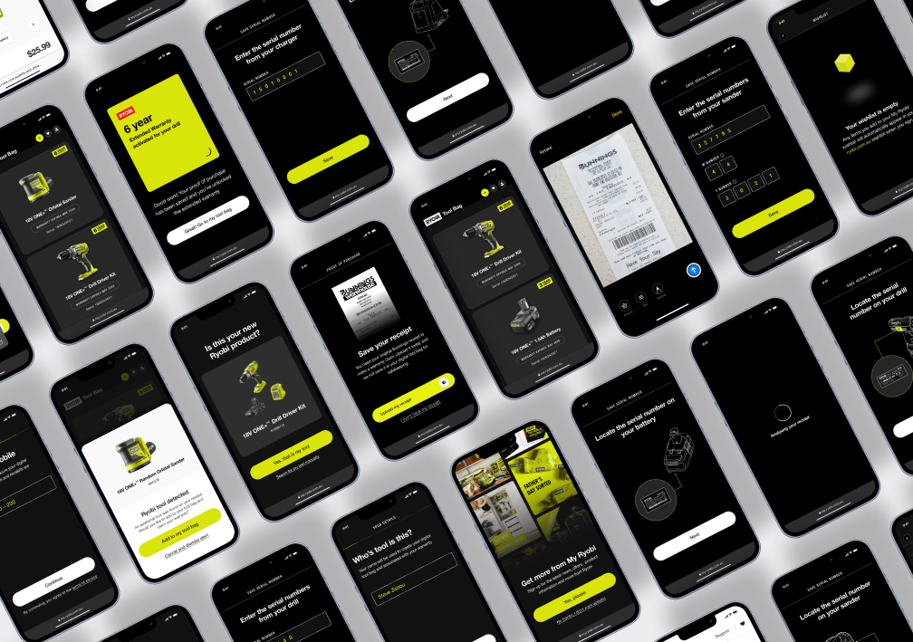 UX Design of Ryobi product registration Case Study
